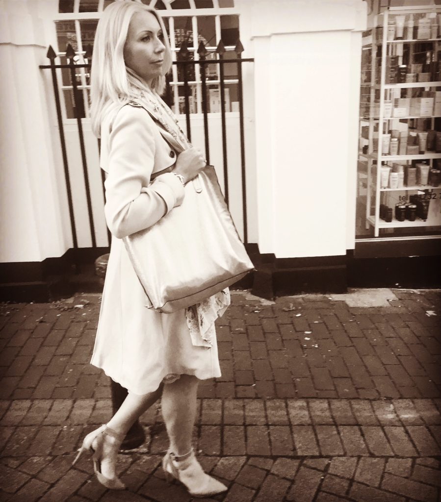 Samantha Walsh walking down the street